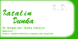 katalin dunka business card